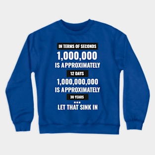 Passage of Time Perspective One Million Crewneck Sweatshirt
